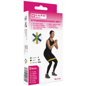 HARO Set de bandes de fitness, medium - fort, set de 3
