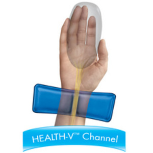 Fellowes Repose-poignet Health-V, recouvert de Lycra, noir  - 81871