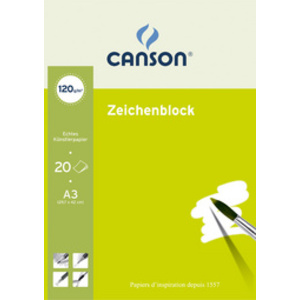 Oxford Bloc à dessin, format A3, uni, 120 g/m2