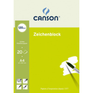 Oxford Bloc à dessin, format A4, uni, 120 g/m2