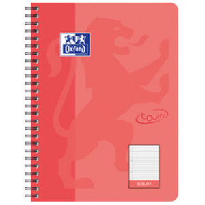 Oxford Cahier Touch, B5, ligné, 160 pages, bleu aqua