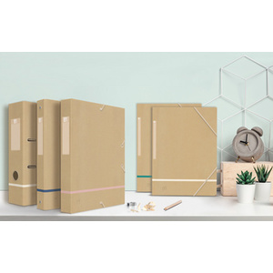 Oxford Classeur à anneaux TOUAREG, A4, beige, 4 anneaux