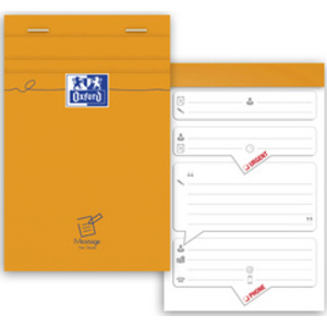 Oxford Bloc message agrafé, 110 x 170 mm, 80 feuilles  - 21891