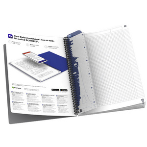 Oxford Carnet à spirale 'Essentials' B5 180 pages, quadrillé