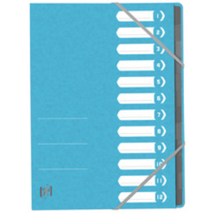 Oxford Trieur Top File+, A4, 12 compartiments, noir