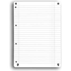 Oxford Feuillets pour classeur, A4, ligné, 100 feuilles