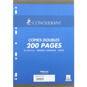 CONQUERANT SEPT Copies doubles, A4, Seyès, 200 pages