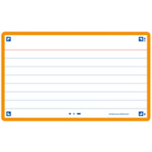 Oxford Fiches 'Flash 2.0', 75 x 125 mm, quadrillé, rouge