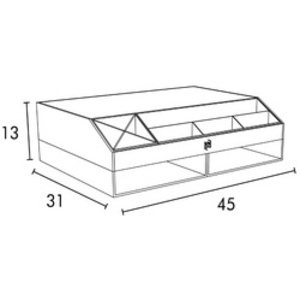 Oxford Support pour écran 'Savana', en carton, naturel