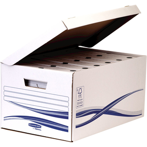 Fellowes Caisse à archives avec couvercle rabattable Maxi