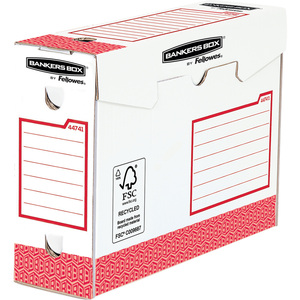 Fellowes BANKERS BOX Basic Boîte d'archives Heavy Duty,rouge