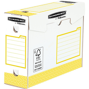 Fellowes BANKERS BOX Basic Boîte d'archives Heavy Duty,jaune