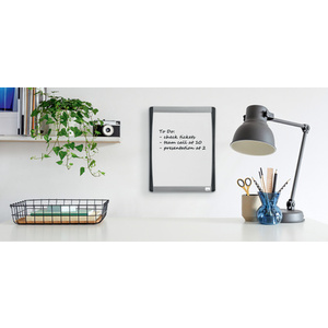 nobo Tableau blanc mural à cadre incurvé, (L)215 x (H)280 mm