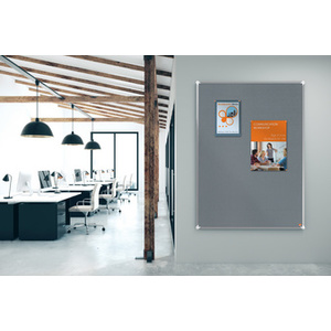 nobo Tableau d'affichage en feutre Premium Plus, gris