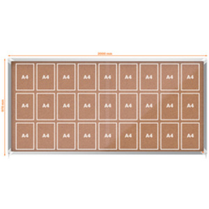 nobo Vitrine d'affichage Premium Plus, fond en liège, 15x A4
