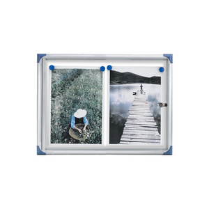 nobo Vitrine, extra plat, fond métal, 6 x format A4  - 60101