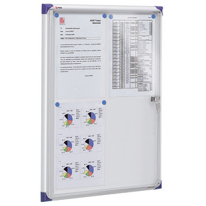 nobo Vitrine d'affichage extra plate, dos en métal, 9 x A4  - 60102