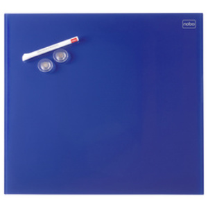 nobo Tableau magnétique en verre, (L)450 x (H)450 mm, bleu  - 61470