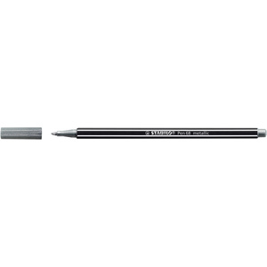 STABILO Stylo feutre Pen 68 metallic, argent