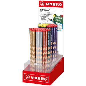 STABILO Crayon graphite EASYgraph 'S'- L/R, présentoir de 90