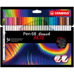 STABILO Feutre pinceau Pen 68 brush ARTY Edition, étui de 30