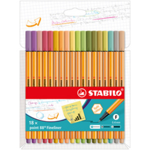 STABILO Feutre à pointe fine point 88, étui carton de 18