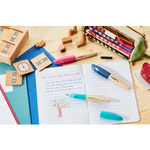 STABILO Stylo plume EASYbirdy Timber R, droitier, bleu