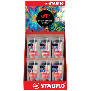 STABILO Set feutres point 88/Pen 68 ARTY, présentoir de 12
