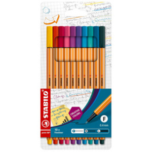 STABILO Feutre à pointe fine point 88, étui carton de 10