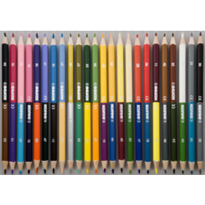 Kores Crayons de couleur 'DUO', étui carton de 12 + taille-