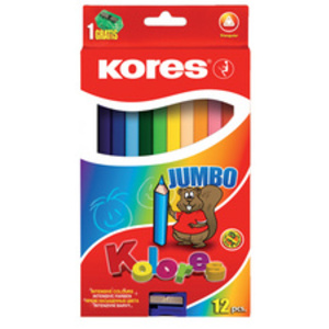 Kores Crayon de couleur 'Kolores JUMBO', étui carton de 12