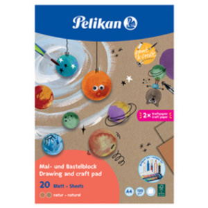 Pelikan Bloc de dessin et d'art plastique C4/20 nature, A4