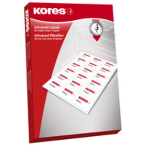 Kores Etiquette universelle, détachable, 97 x 42,3 mm,