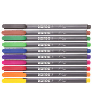 Kores Feutre Fineliner 'K-Liner', tracé: 0,4 mm, étui de 12