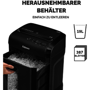 Fellowes Destructeur de documents Powershred 10M, noir