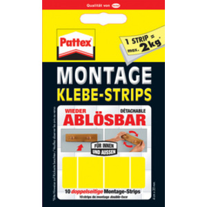Pattex Pastilles adhesives pour montage, detachables, jaune  - 48881