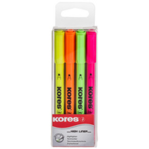 Kores Surligneur Pen, pointe biseautée: 0,5 - 3,5 mm, étui