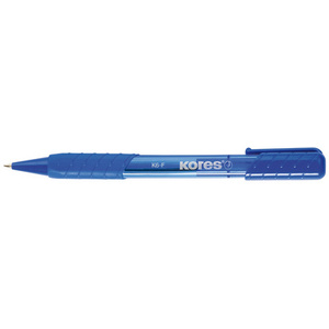 Kores stylo à bille rétractable jetable K-PEN K6, M, bleu  - 16797