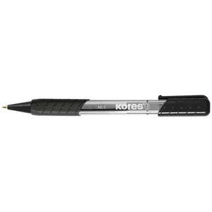 Kores stylo à bille rétractable jetable K-PEN K6, M, rouge