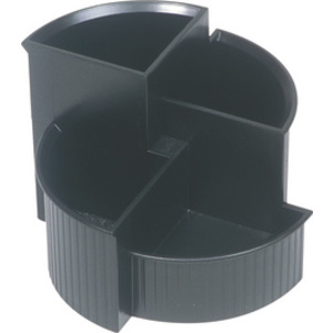 helit Pot multifonction Linear, 4 compartiments, noir