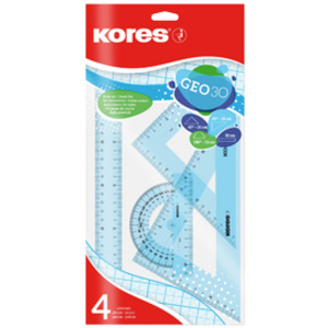Kores Kit de géometrie GEO15, 4 pièces, assorti