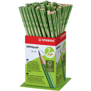 STABILO Crayon GREENgraph, dureté: HB, présentoir de 60