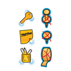 Läufer Pastille adhésive Posterfix, détachable, blanc