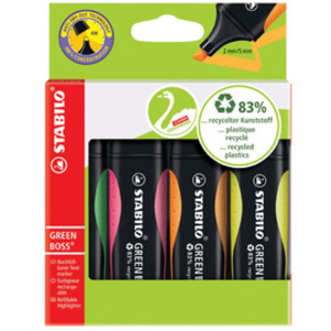 STABILO Surligneur GREEN BOSS, étui en carton de 4