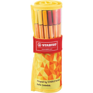 STABILO Feutre à pointe fine point 88, trousse enroulable