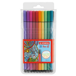 STABILO Feutre Pen 68, étui en plastique de 30