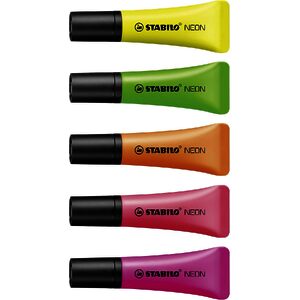 STABILO Surligneur NEON, dans un filet de 5