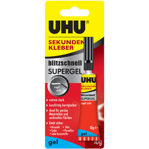 UHU Colle instantanée blitzschnelle SUPERGEL, 10 g