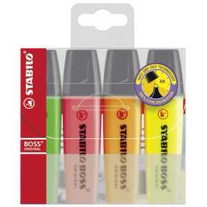 STABILO Surligneur 'BOSS ORIGINAL', étui en PET de 4 - 11544