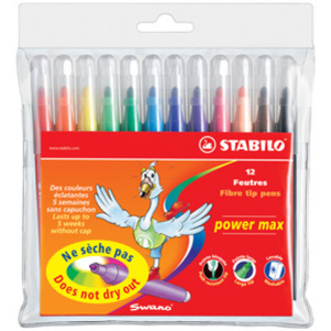 STABILO Feutre power max, rond, étui en carton de 12